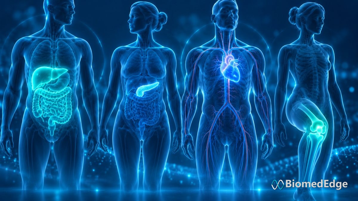 Illustration: the TRIUMPH programme spans obesity, type 2 diabetes, cardiovascular disease and knee osteoarthritis.
